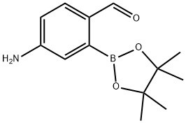 Benzaldehyde, 4-amino-2-(4,4,5,5-tetramethyl-1,3,2-dioxaborolan-2-yl)- 구조식 이미지