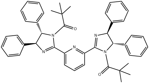 1-Propanone, 1,1'-[2,6-pyridinediylbis[(4S,5S)-4,5-dihydro-4,5-diphenyl-1H-imidazole-2,1-diyl]]bis[2,2-dimethyl- Structure