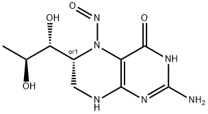 4(3H)-Pteridinone, 2-amino-6-[(1R,2S)-1,2-dihydroxypropyl]-5,6,7,8-tetrahydro-5-nitroso-, (6R)-rel- Structure