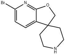 Spiro[furo[2,3-b]pyridine-3(2H),4'-piperidine], 6-bromo- Structure