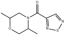 2,5-dimethyl-4-(1,2,5-thiadiazole-3-carbonyl)morp
holine Structure