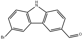 9H-Carbazole-3-carboxaldehyde, 6-bromo- Structure