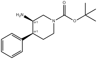 1-Piperidinecarboxylic acid, 3-amino-4-phenyl-, 1,1-dimethylethyl ester, (3R,4S)… Structure