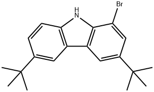 9H-Carbazole, 1-bromo-3,6-bis(1,1-dimethylethyl)- 구조식 이미지