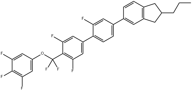 1H-Indene, 5-[4'-[difluoro(3,4,5-trifluorophenoxy)methyl]-2,3',5'-trifluoro[1,1'-biphenyl]-4-yl]-2,3-dihydro-2-propyl- Structure