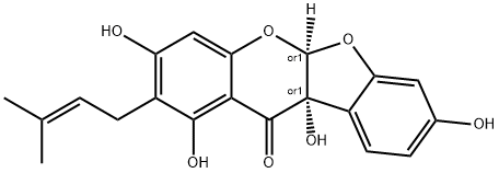 (5aβ,10bβ)-5a,10b-Dihydro-2-(3-methyl-2-butenyl)-1,3,8,10b-tetrahydroxy-11H-benzofuro[2,3-b][1]benzopyran-11-one Structure