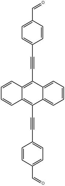 4,4'-(anthracene-9,10-diylbis(ethyne-2,1-diyl))dibenzaldehyde Structure