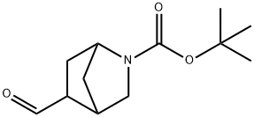 2-Azabicyclo[2.2.1]heptane-2-carboxylic acid, 5-formyl-, 1,1-dimethylethyl ester Structure