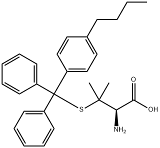 L-Valine, 3-[[(4-butylphenyl)diphenylmethyl]thio]- Structure