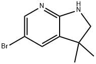 1H-Pyrrolo[2,3-b]pyridine, 5-bromo-2,3-dihydro-3,3-dimethyl- 구조식 이미지