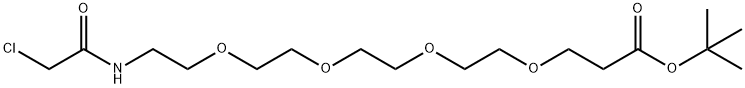 Chloroacetamido-PEG4-t-Butyl Ester 구조식 이미지