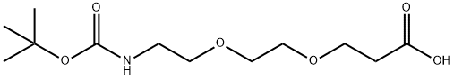 t-Boc-N-amido-PEG2-acid Structure
