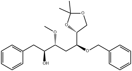 D-allo-Heptitol, 1,4-dideoxy-3-O-methyl-6,7-O-(1-methylethylidene)-1-phenyl-5-O-(phenylmethyl)- Structure