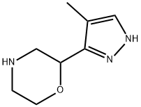 Morpholine, 2-(4-methyl-1H-pyrazol-3-yl)- Structure