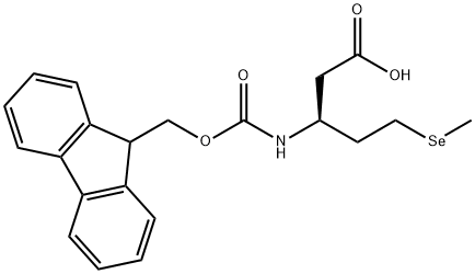 Pentanoic acid, 3-[[(9H-fluoren-9-ylmethoxy)carbonyl]amino]-5-(methylseleno)-, (3S)- Structure