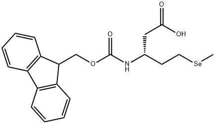 Pentanoic acid, 3-[[(9H-fluoren-9-ylmethoxy)carbonyl]amino]-5-(methylseleno)-, (3R)- Structure