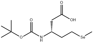 Pentanoic acid, 3-[[(1,1-dimethylethoxy)carbonyl]amino]-5-(methylseleno)-, (3R)- Structure