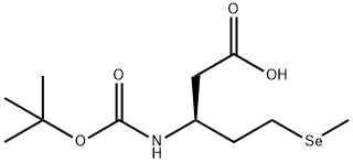 Pentanoic acid, 3-[[(1,1-dimethylethoxy)carbonyl]amino]-5-(methylseleno)-, (3S)- Structure