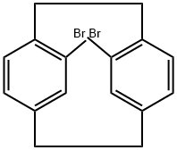 1,13-dibromotricyclo (8,2,2,2 4.7)-hexadeca-4,6,10,12,13,15-hexane Structure