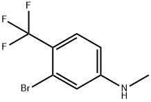 Benzenamine, 3-bromo-N-methyl-4-(trifluoromethyl)- Structure