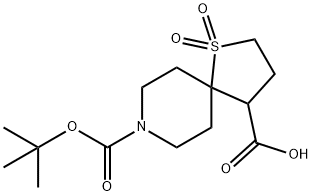 8-(Tert-Butoxycarbonyl)-1-Thia-8-Azaspiro[4.5]Decane-4-Carboxylic Acid 1,1-Dioxide(WX100995) Structure