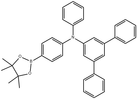 [1,1':3',1''-Terphenyl]-5'-amine, N-phenyl-N-[4-(4,4,5,5-tetramethyl-1,3,2-dioxaborolan-2-yl)phenyl]- 구조식 이미지