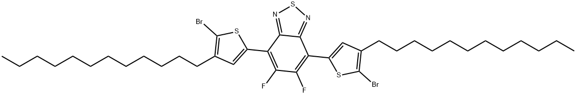 IN1606, 4,7-Bis(5-bromo-4-dodecylthiophen-2-yl)-5,6-difluorobenzo[c][1,2,5]thiadiazole Structure