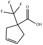 1-(trifluoromethyl)cyclopent-3-ene-1-carboxylic acid 구조식 이미지