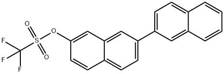 Methanesulfonic acid, 1,1,1-trifluoro-, [2,2'-binaphthalen]-7-yl ester Structure