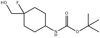 Carbamic acid, N-[4-fluoro-4-(hydroxymethyl)cyclohexyl]-, 1,1-dimethylethyl ester Structure