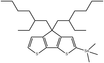 Stannane, [4,4-bis(2-ethylhexyl)-4H-cyclopenta[2,1-b:3,4-b']dithien-2-yl]trimethyl- 구조식 이미지