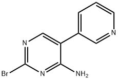 2-Bromol-4-amino-5-(3-pyridyl)pyrimidine Structure
