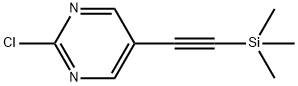 Pyrimidine, 2-chloro-5-[2-(trimethylsilyl)ethynyl]- 구조식 이미지