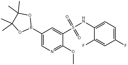 N-(2,4-Difluorophenyl)-2-methoxy-5-(4,4,5,5-tetramethyl-1,3,2-dioxaborolan-2-yl)pyridine-3-sulfonamide 구조식 이미지