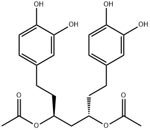 1,7-Bis(3,4-dihydroxyphenyl)
heptane-3,5-diyl diacetate Structure