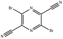 2,5-Pyrazinedicarbonitrile, 3,6-dibromo- Structure