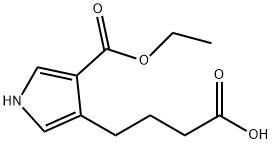 1H-Pyrrole-3-butanoic acid, 4-(ethoxycarbonyl)- 구조식 이미지