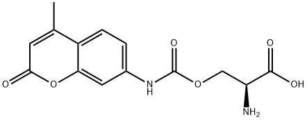 serine-7-amino-4-methylcoumarin carbamate Structure