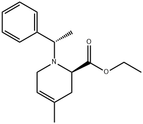 (6S)-1-<(R)-1-phenylethyl>-6-ethoxycarbonyl-3,4-dimethyl-3,4-didehydropiperidine Structure