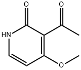 2(1H)-Pyridinone, 3-acetyl-4-methoxy- 구조식 이미지