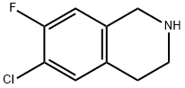 Isoquinoline, 6-chloro-7-fluoro-1,2,3,4-tetrahydro- Structure