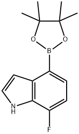 1H-Indole, 7-fluoro-4-(4,4,5,5-tetramethyl-1,3,2-dioxaborolan-2-yl)- Structure