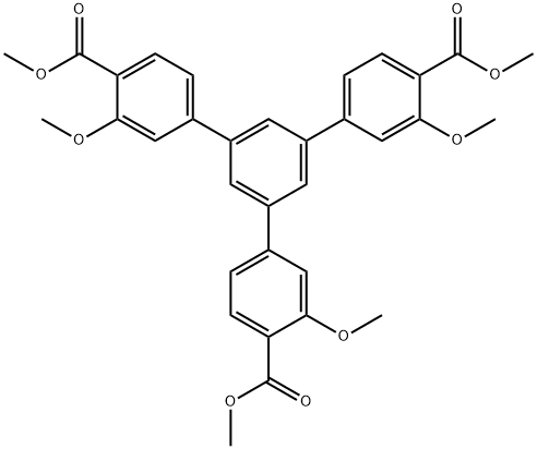 dimethyl 3,3''-dimethoxy-5'-(3-methoxy-4-(methoxycarbonyl)phenyl)-[1,1':3',1''-terphenyl]-4,4''-dicarboxylate 구조식 이미지