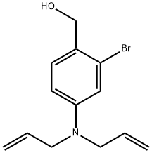 Benzenemethanol, 2-bromo-4-(di-2-propen-1-ylamino)- Structure