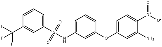 N-[3-(3-Amino-4-nitrophenoxy)phenyl]-3-(trifluoromethyl)benzenesulfonamide Structure
