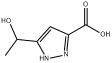 5-(1-Hydroxyethyl)-1H-pyrazole-3-carboxylic acid Structure