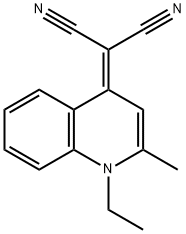 Propanedinitrile, 2-(1-ethyl-2-methyl-4(1H)-quinolinylidene)- Structure