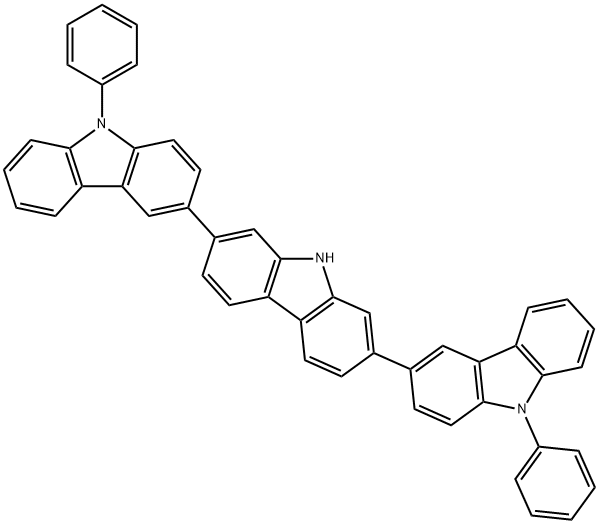 3,2':7',3''-Ter-9H-carbazole, 9,9''-diphenyl- Structure