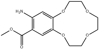 1,4,7,10-Benzotetraoxacyclododecin-12-carboxylic acid, 13-amino-2,3,5,6,8,9-hexahydro-, methyl ester Structure
