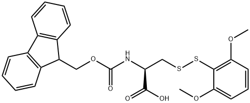 L-Cysteine, S-[(2,6-dimethoxyphenyl)thio]-N-[(9H-fluoren-9-ylmethoxy)carbonyl]- Structure